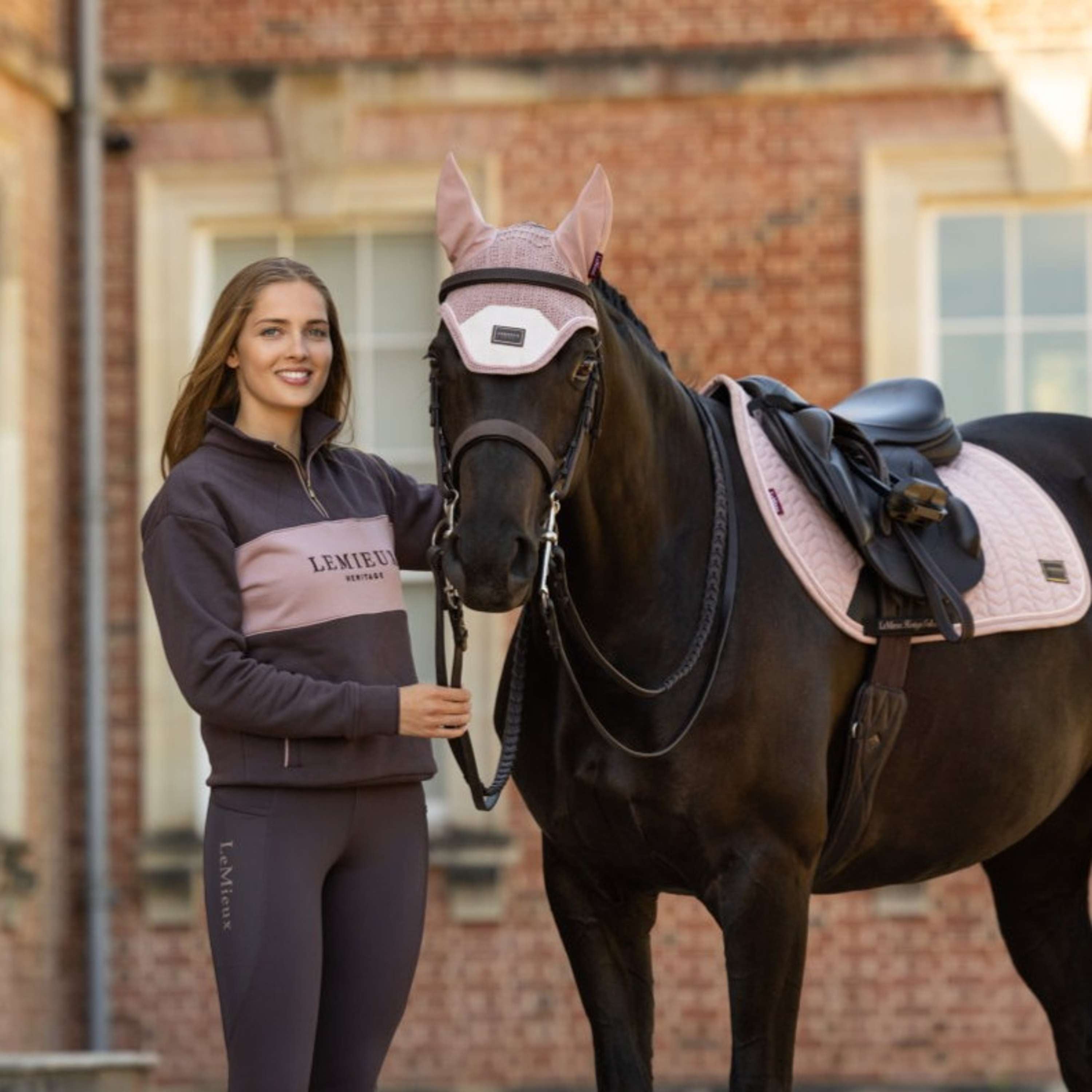 LeMieux Pullover Heritage Quarter Zip Cocoa