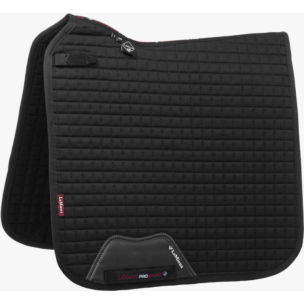 LeMieux Schabracke Prosport Plain Square D-Ring Dressur Schwarz