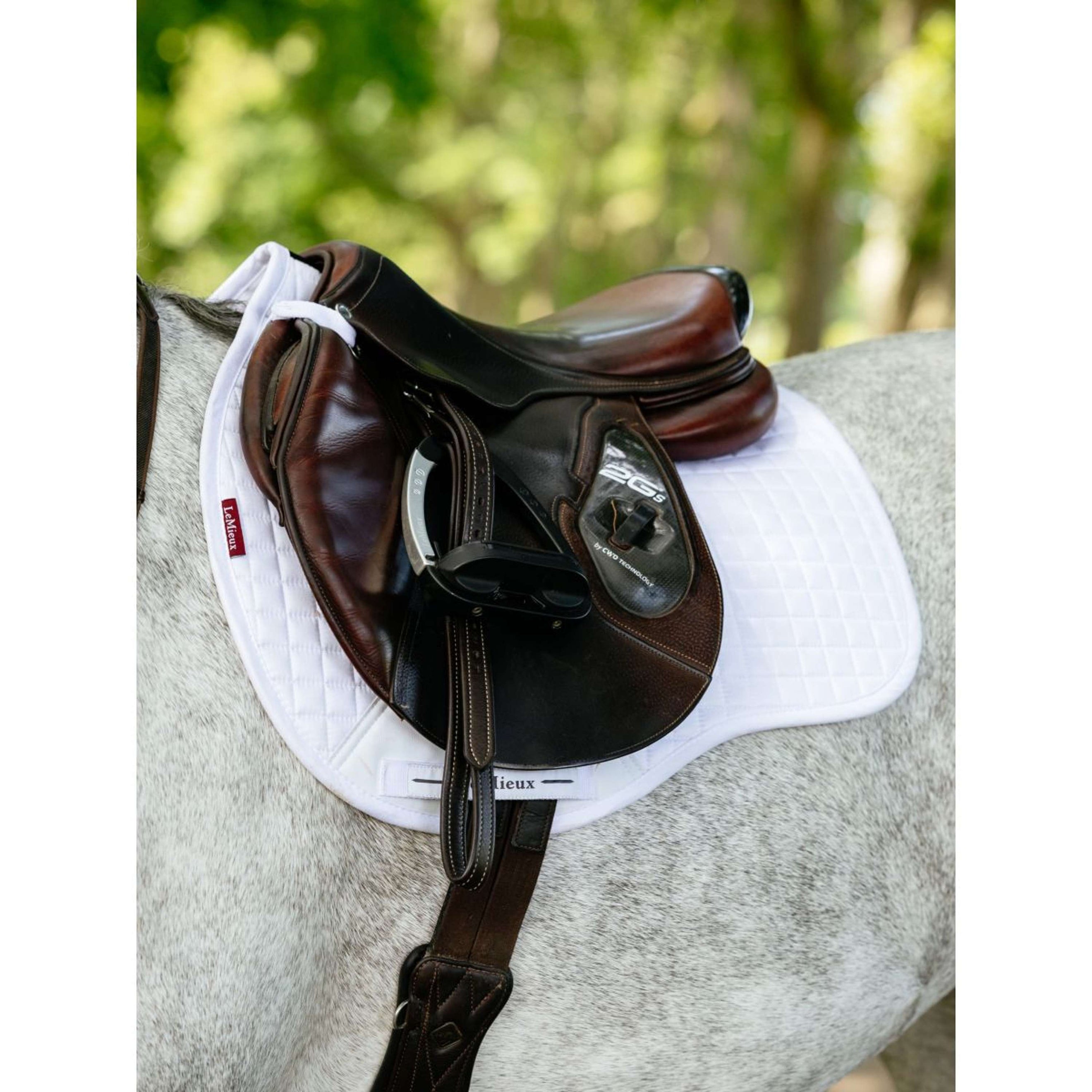 LeMieux Schabracke Suede Square Vielseitigkeit Weiß