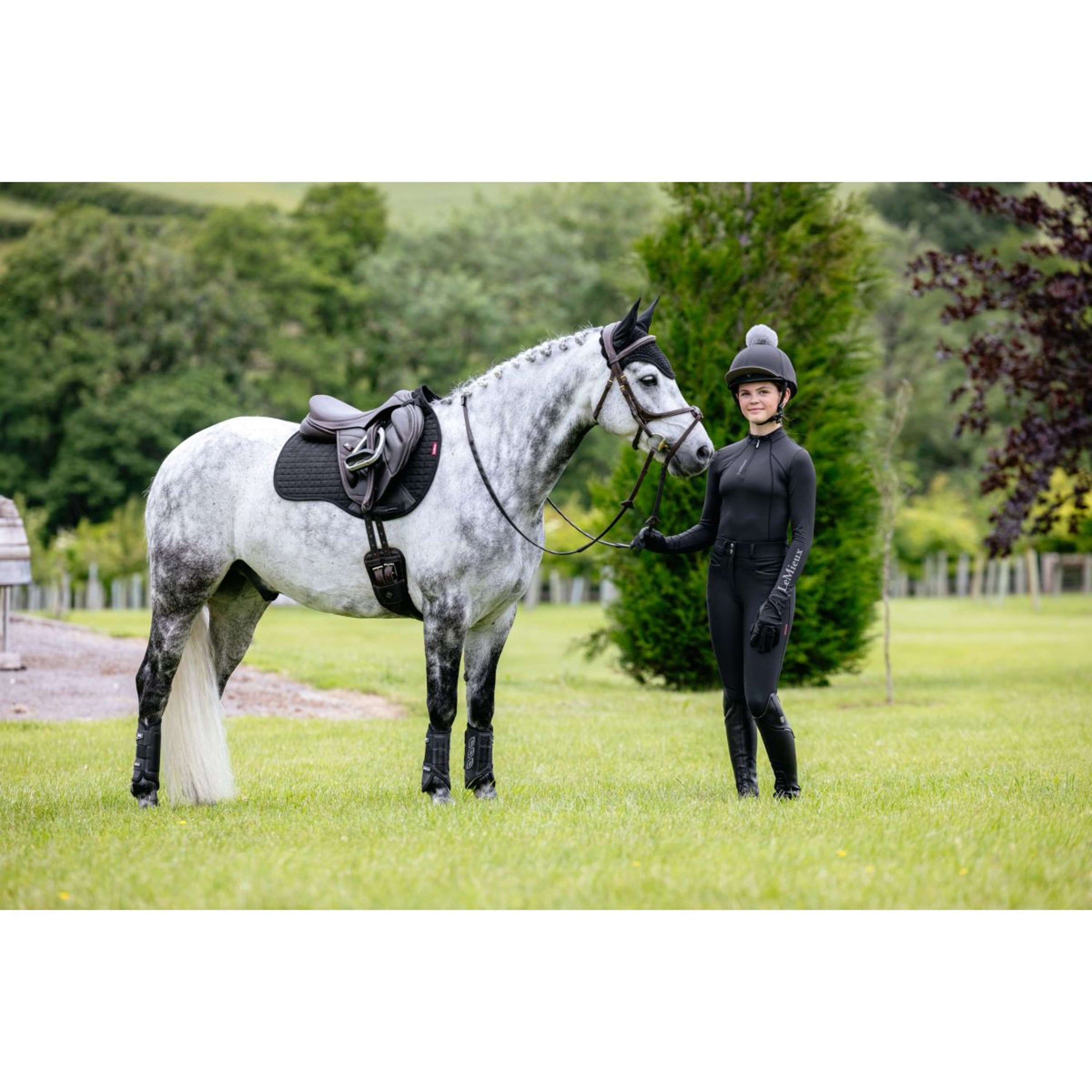 LeMieux Schabracke Suede Square Vielseitigkeit Schwarz