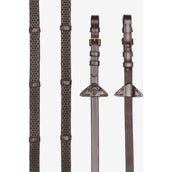LeMieux Zügel Soft Rubber with Stoppers Havana/Brass