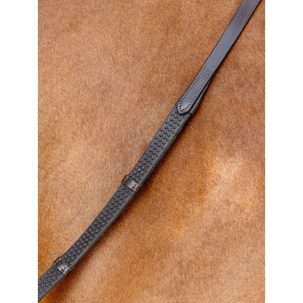 LeMieux Zügel Soft Rubber with Stoppers Havana/Silber