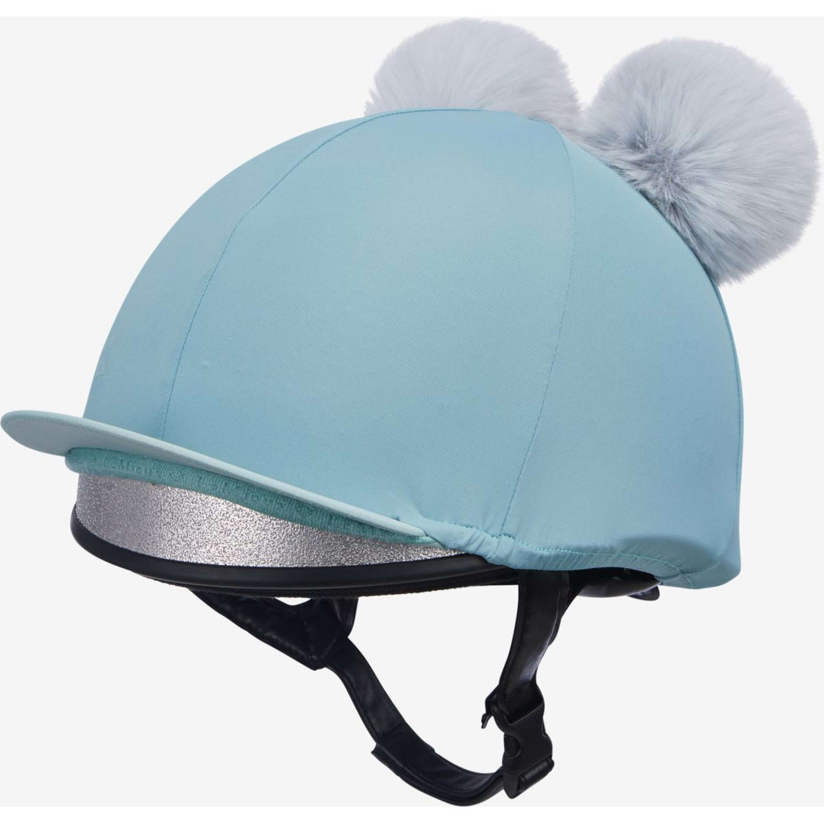 LeMieux Hat Silk Double Pom Kinder Lagoon
