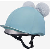 LeMieux Hat Silk Double Pom Kinder Lagoon