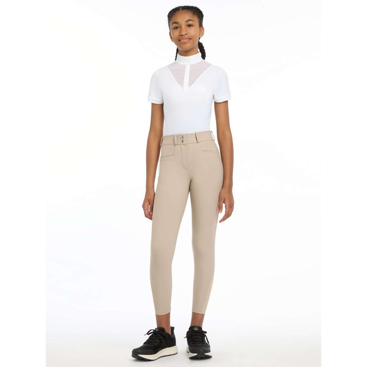 LeMieux Reithose Izzy Kids Full Grip Almond