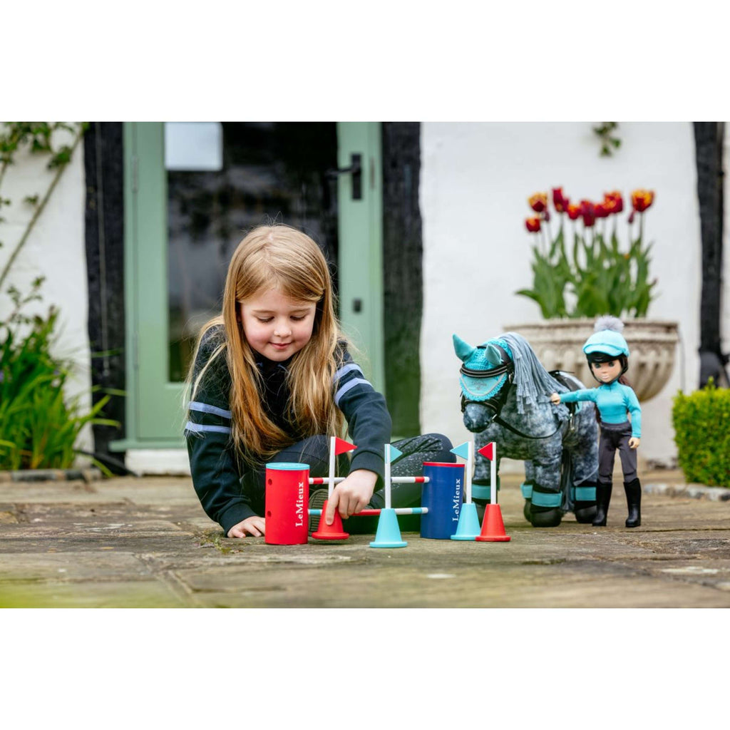 LeMieux Toy Pony Course Builder Set Rot/blau
