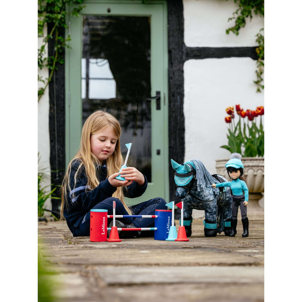 LeMieux Toy Pony Course Builder Set Rot/blau