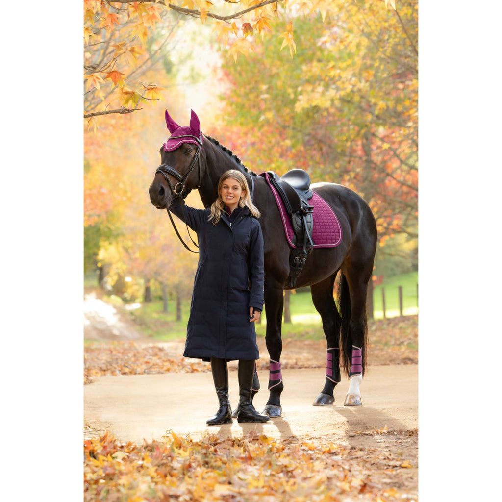 LeMieux Schabracke Suede Square Dressur Blackberry