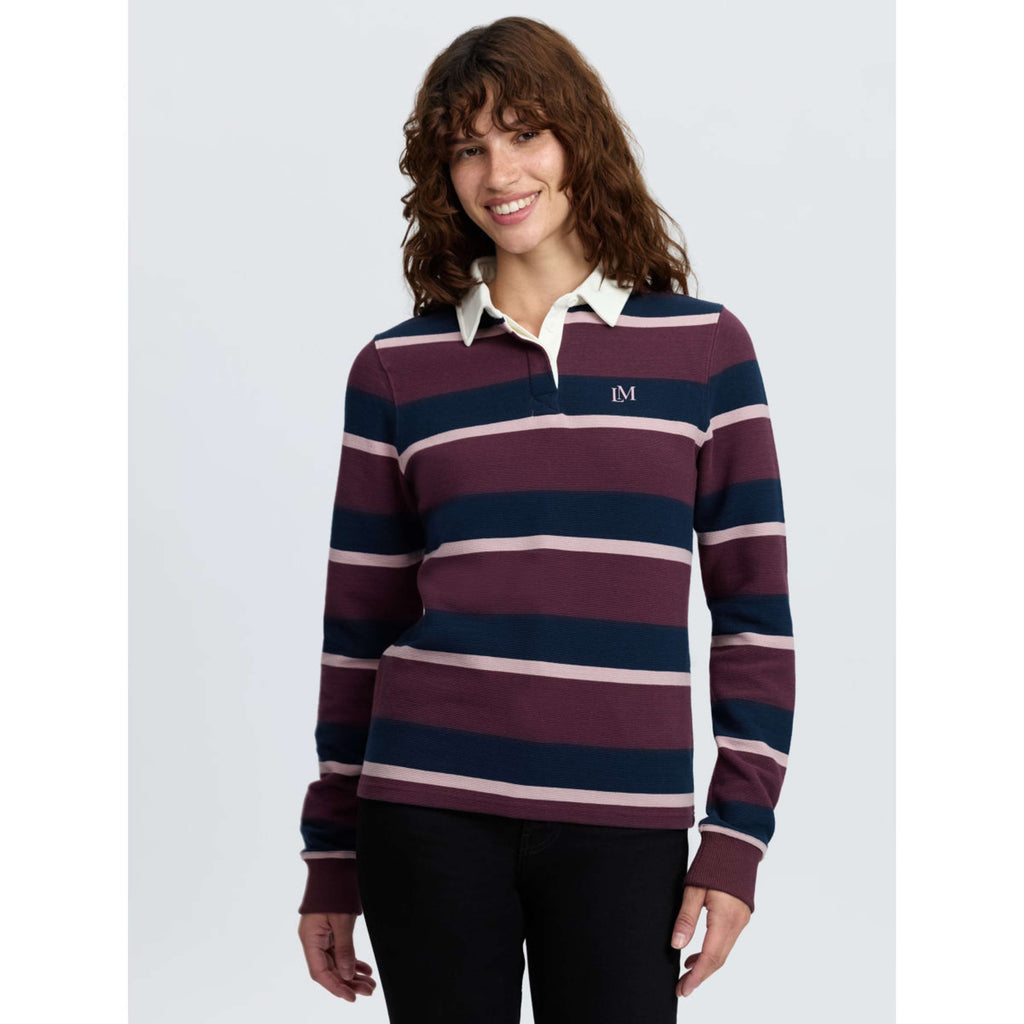 LeMieux Shirt Sloane Stripe Rugby Bramble