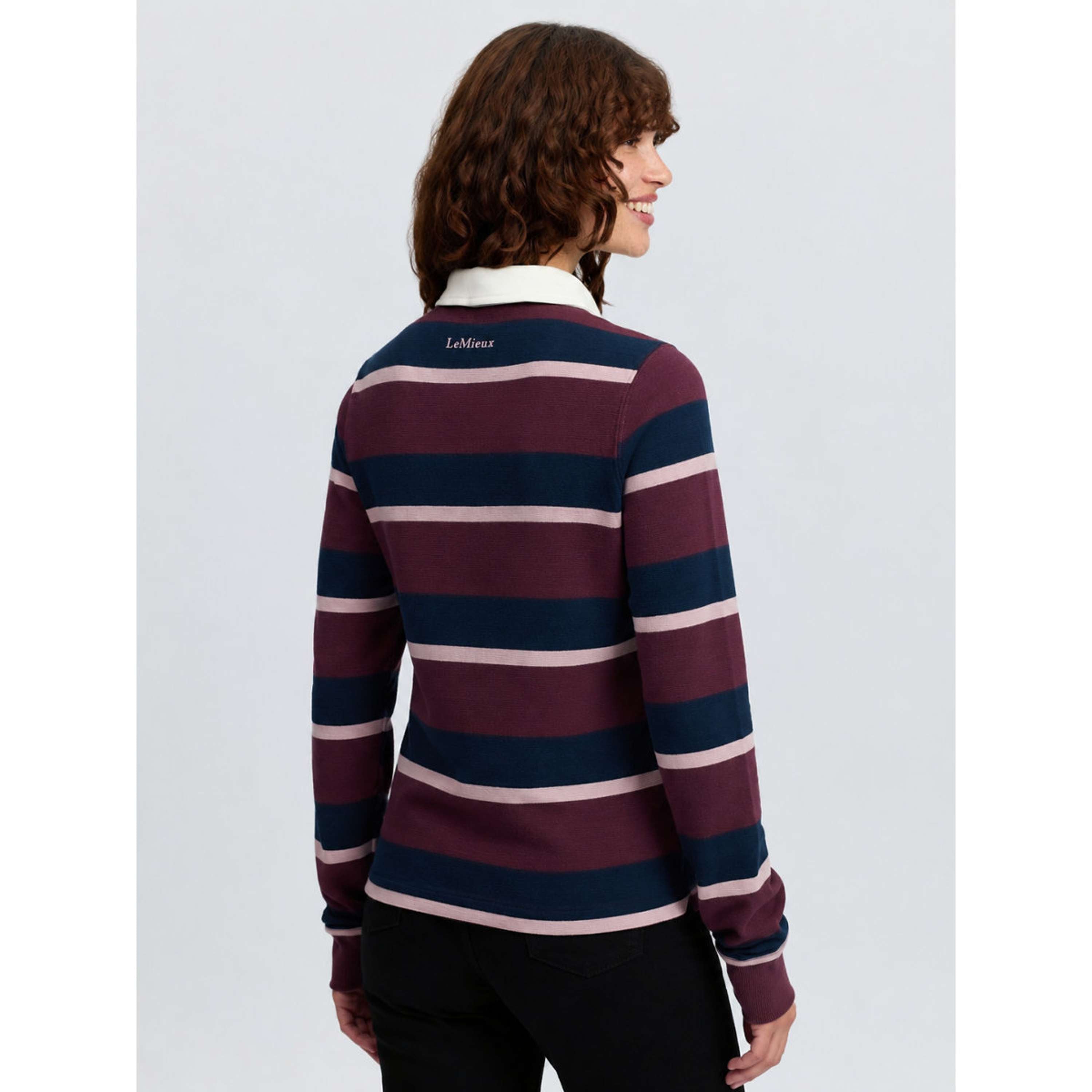 LeMieux Shirt Sloane Stripe Rugby Bramble