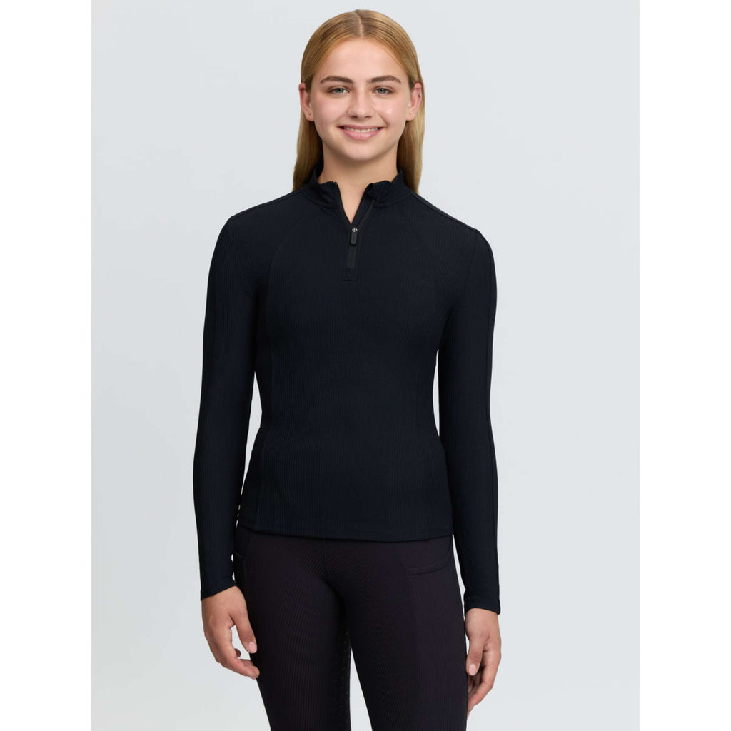 LeMieux Baselayer Raye Ribbed Kids Schwarz