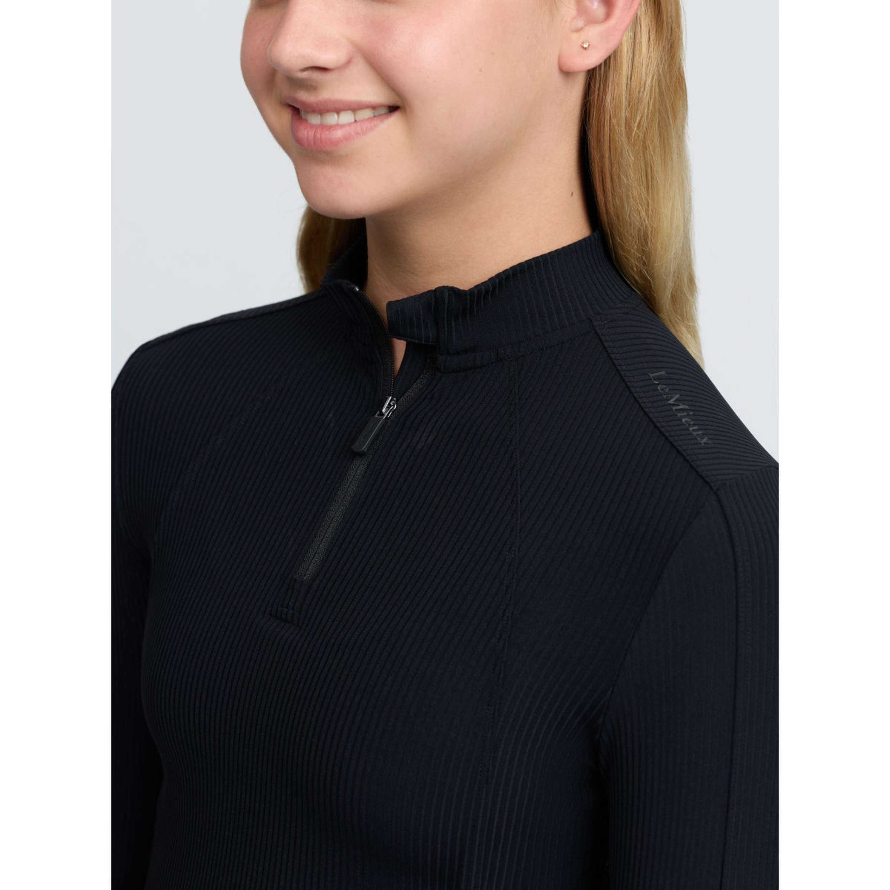 LeMieux Baselayer Raye Ribbed Kids Schwarz