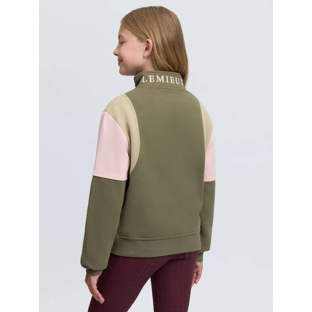 LeMieux Pullover Viola Quarter Zip Kids Willow Green