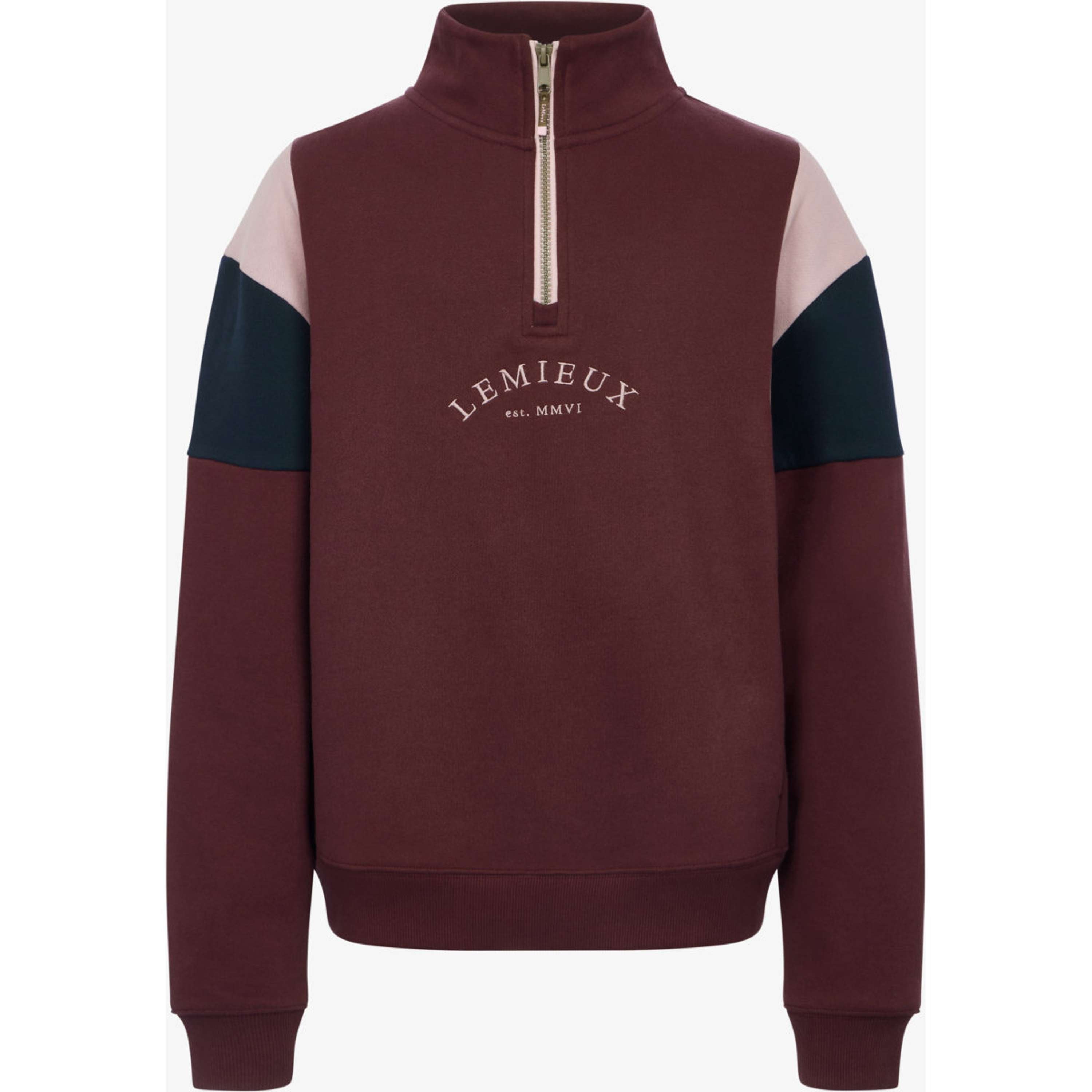 LeMieux Pullover Viola Quarter Zip Kids Bramble