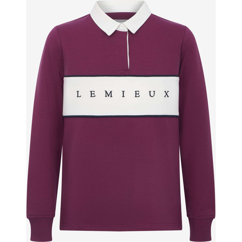 LeMieux Shirt Riley Rugby Kids Lange Ärmel Blackberry