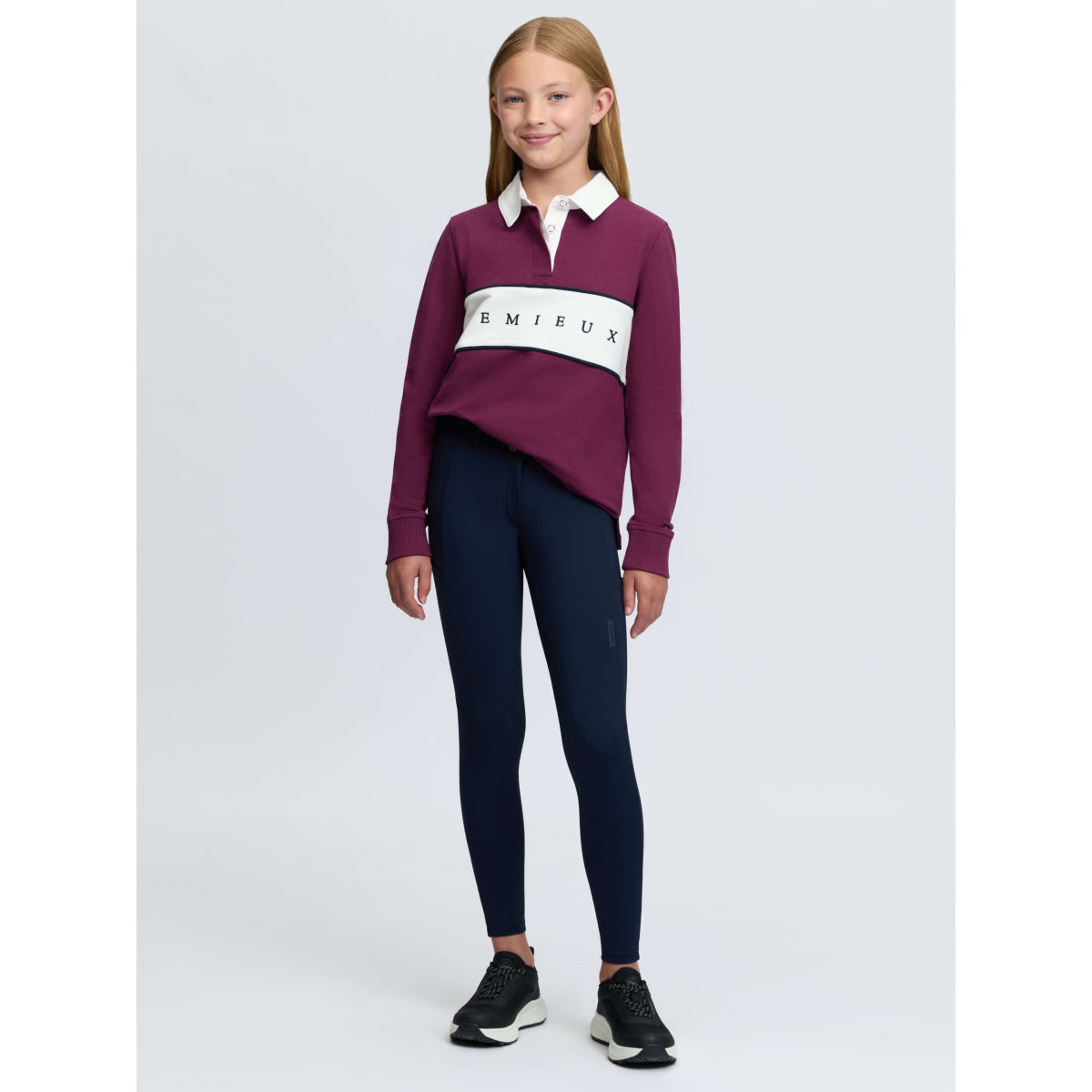 LeMieux Shirt Riley Rugby Kids Lange Ärmel Blackberry