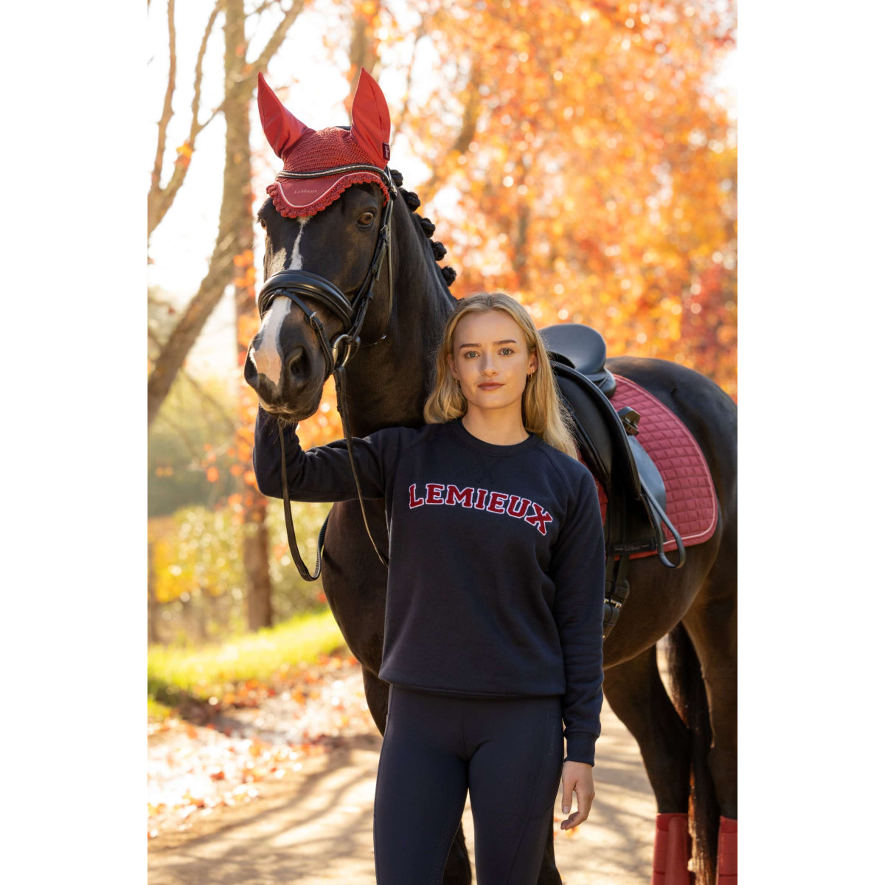 LeMieux Pullover Vida Varsity Crew Neck Navy