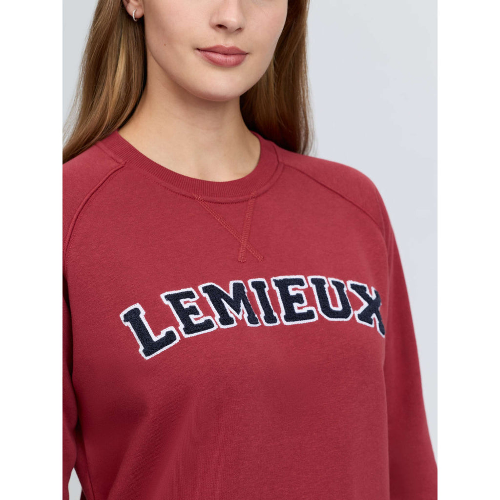 LeMieux Pullover Vida Varsity Crew Neck Russet