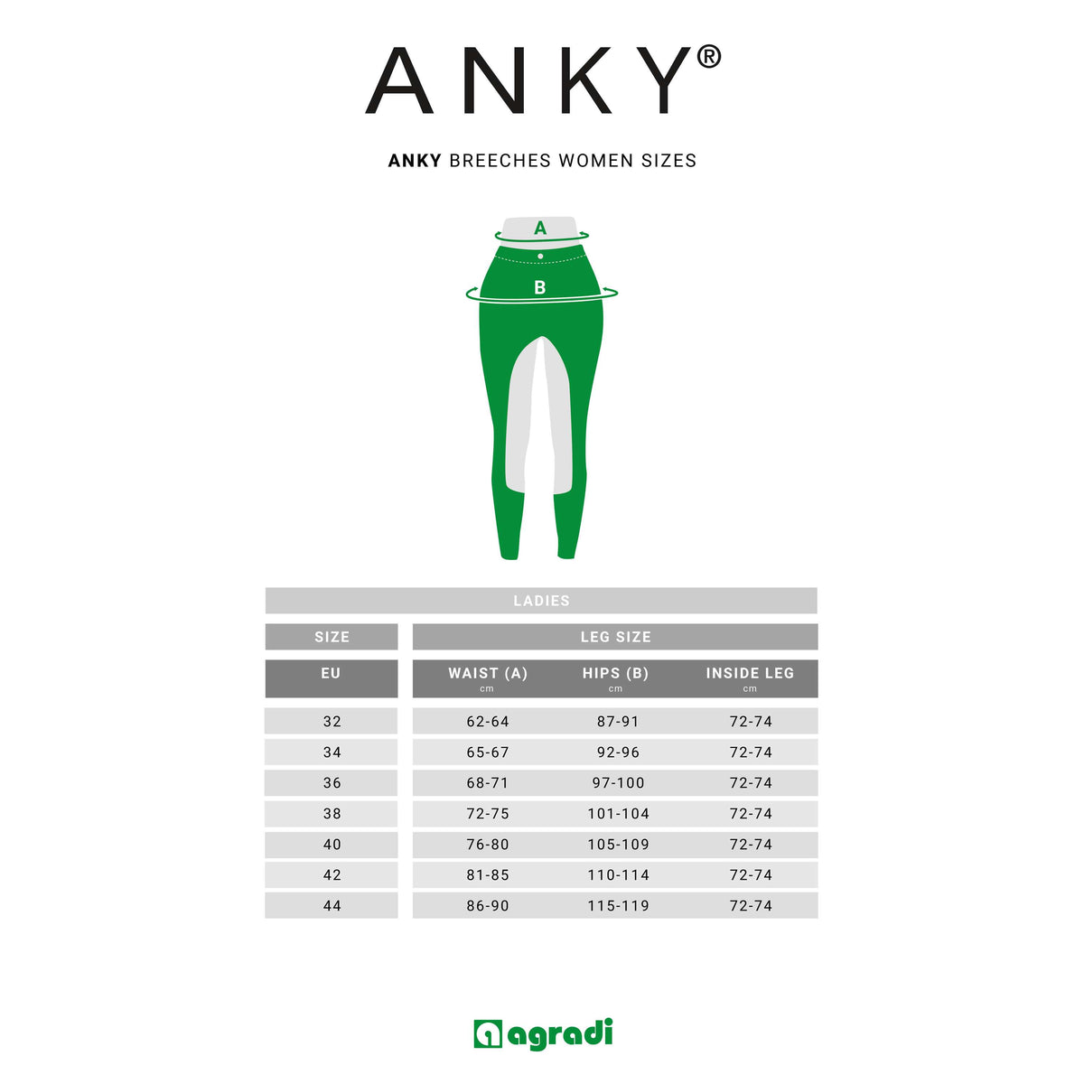 ANKY Reitleggings Trendy C-Wear Silikon Besatz Weiß