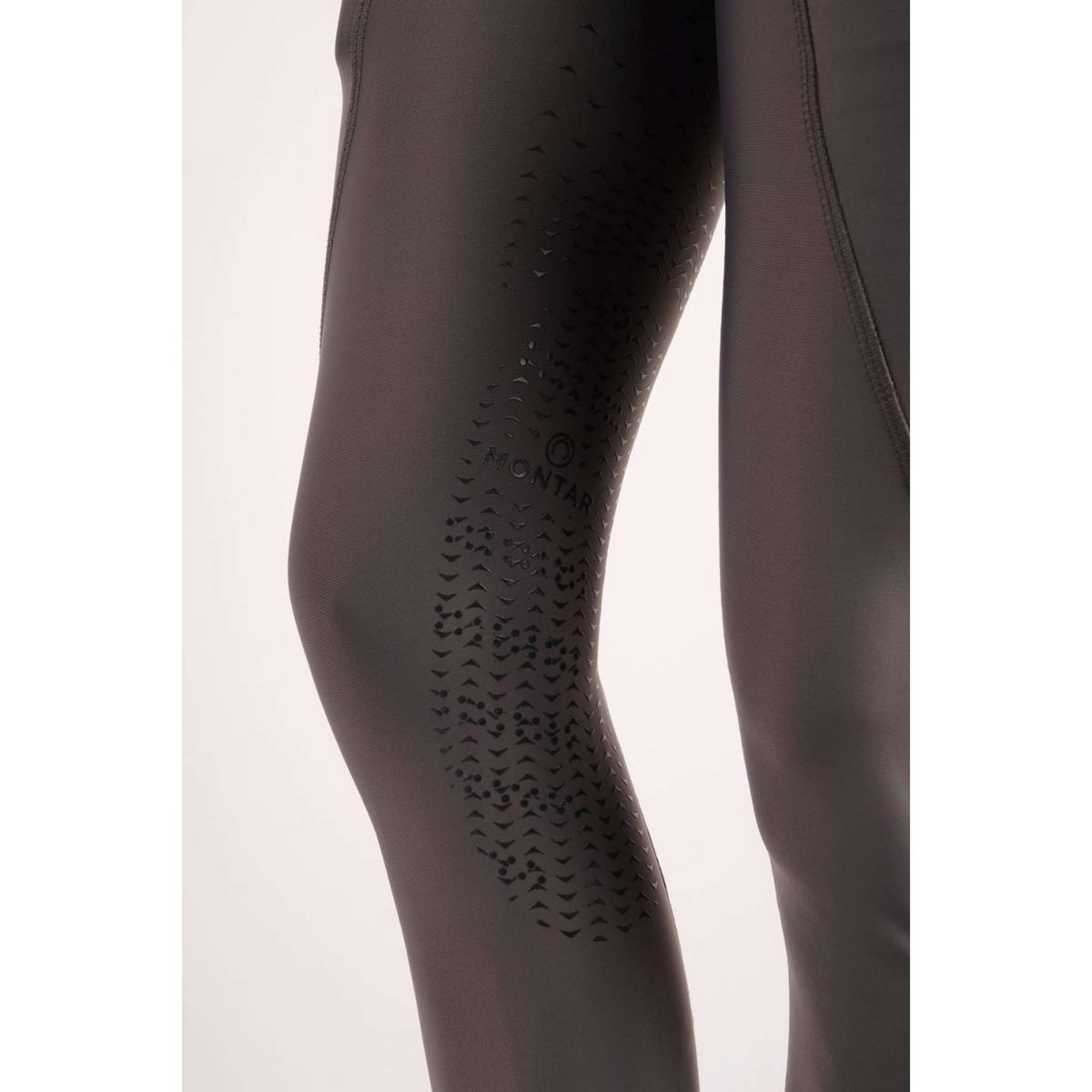 Montar Reitleggings Crystal Pull On Full Grip Grau