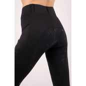 Montar Reitleggings Pull On Rosegold Full Grip Schwarz