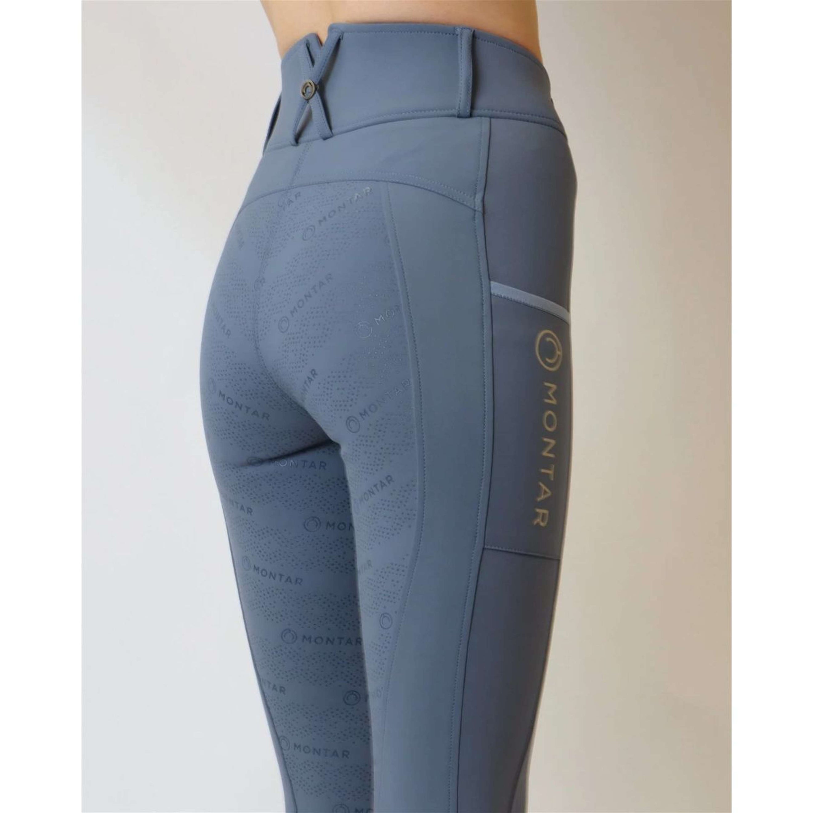 Montar Reitleggings MoMacy Highwaist Full Grip Dove Blue