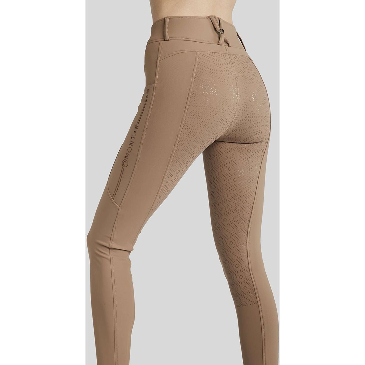 Montar Reitleggings MoAviana Crystals Full Grip Latte