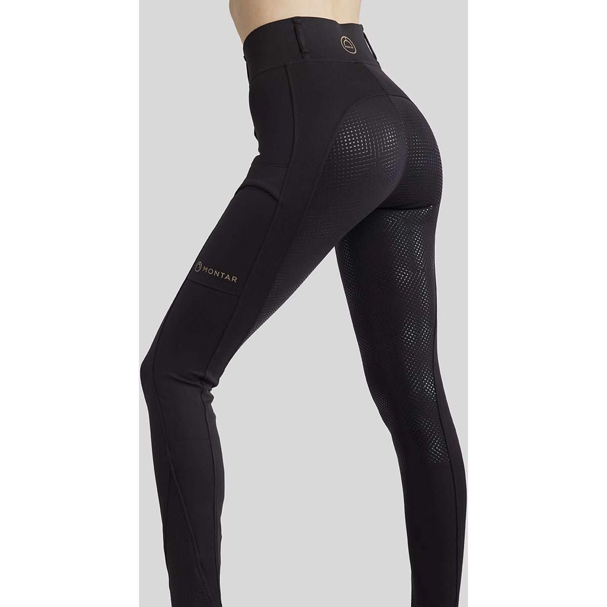 Montar Reitleggings MoZoe Compression Full Grip Schwarz