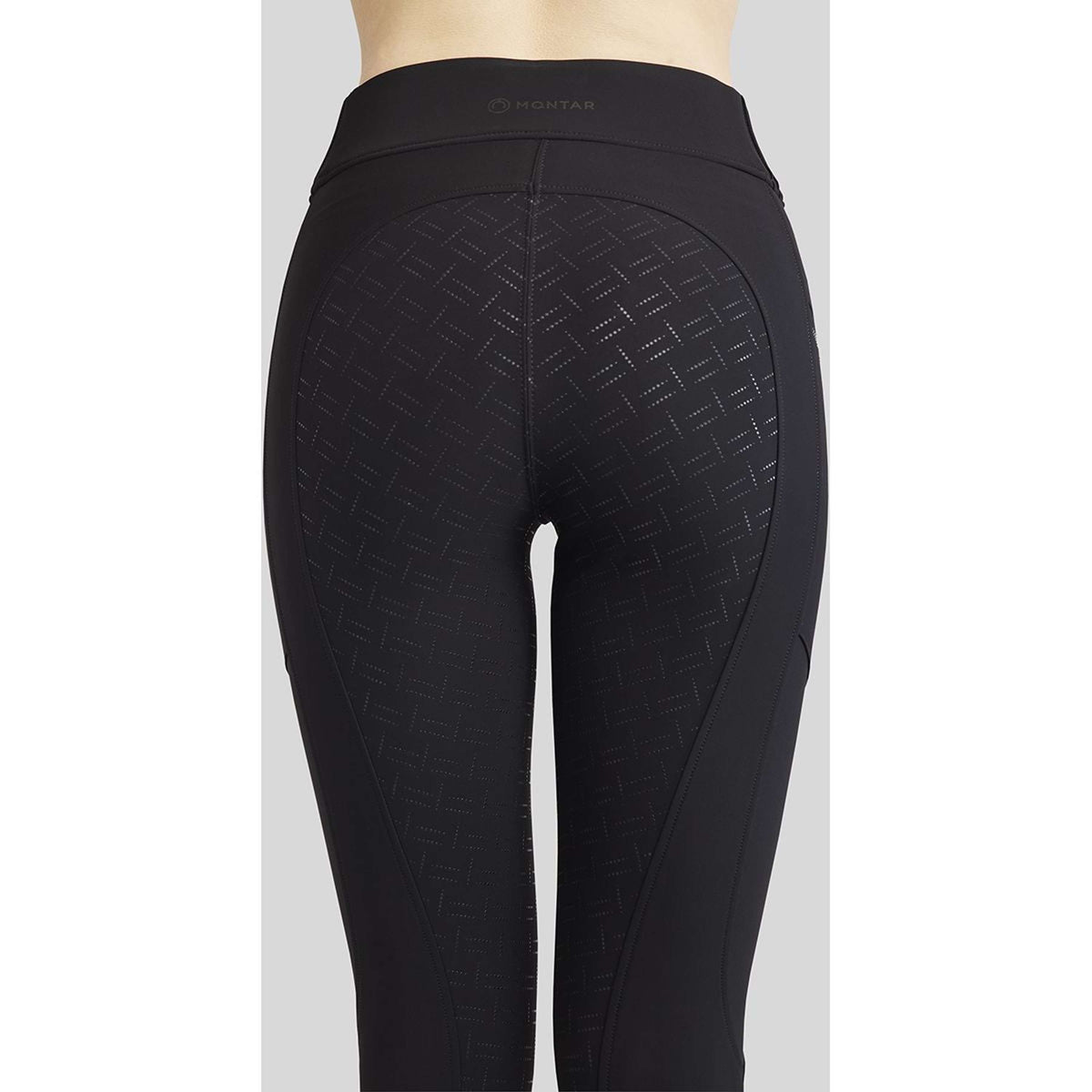 Montar Reitleggings MoRosie Pintucks Crystals Full Grip Schwarz