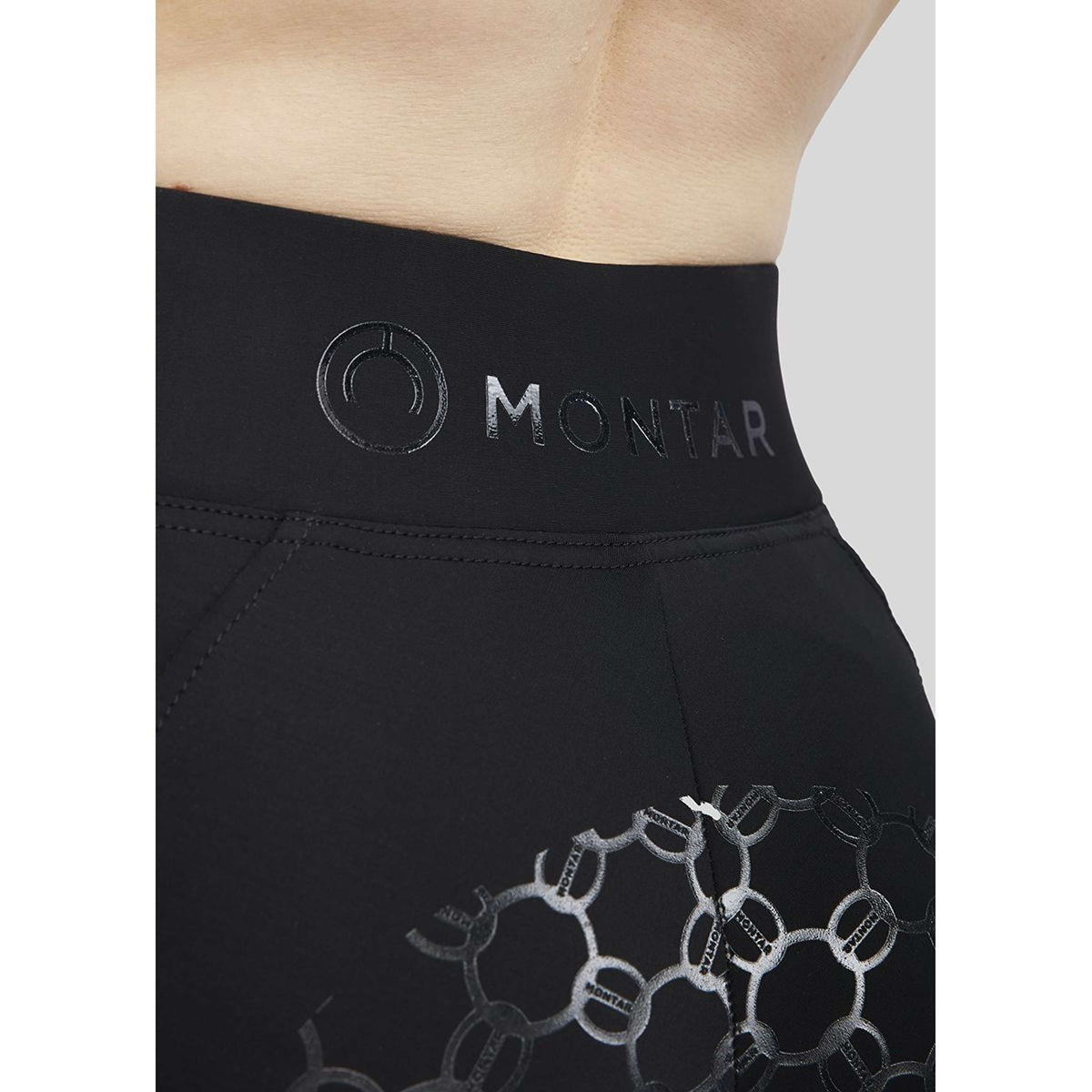 Montar Reitleggings MoChain Deco Full Grip Schwarz