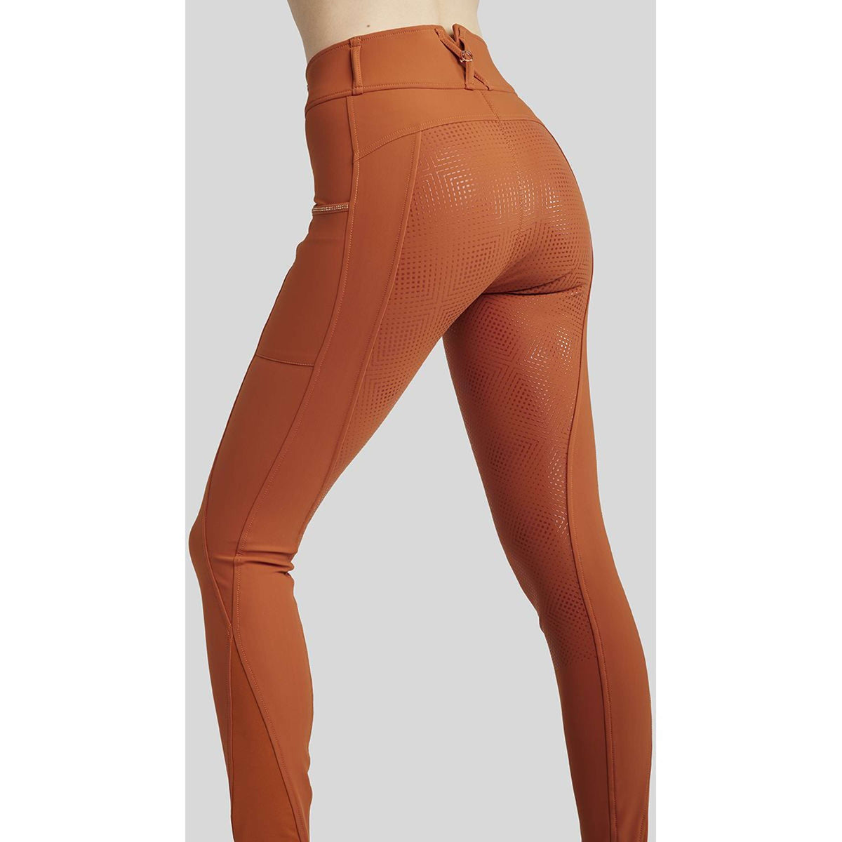 Montar Reitleggings Mirella Rosegold Crystals Full Grip Bronze