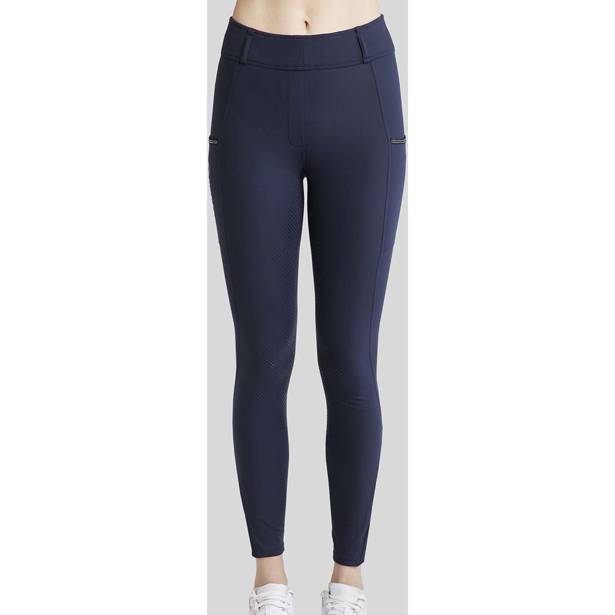 Montar Reitleggings Mirella Rosegold Crystals Full Grip Dark Navy