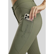 Montar Reithose MoAvina Highwaist Caviar Crystal Full Grip Pine Green