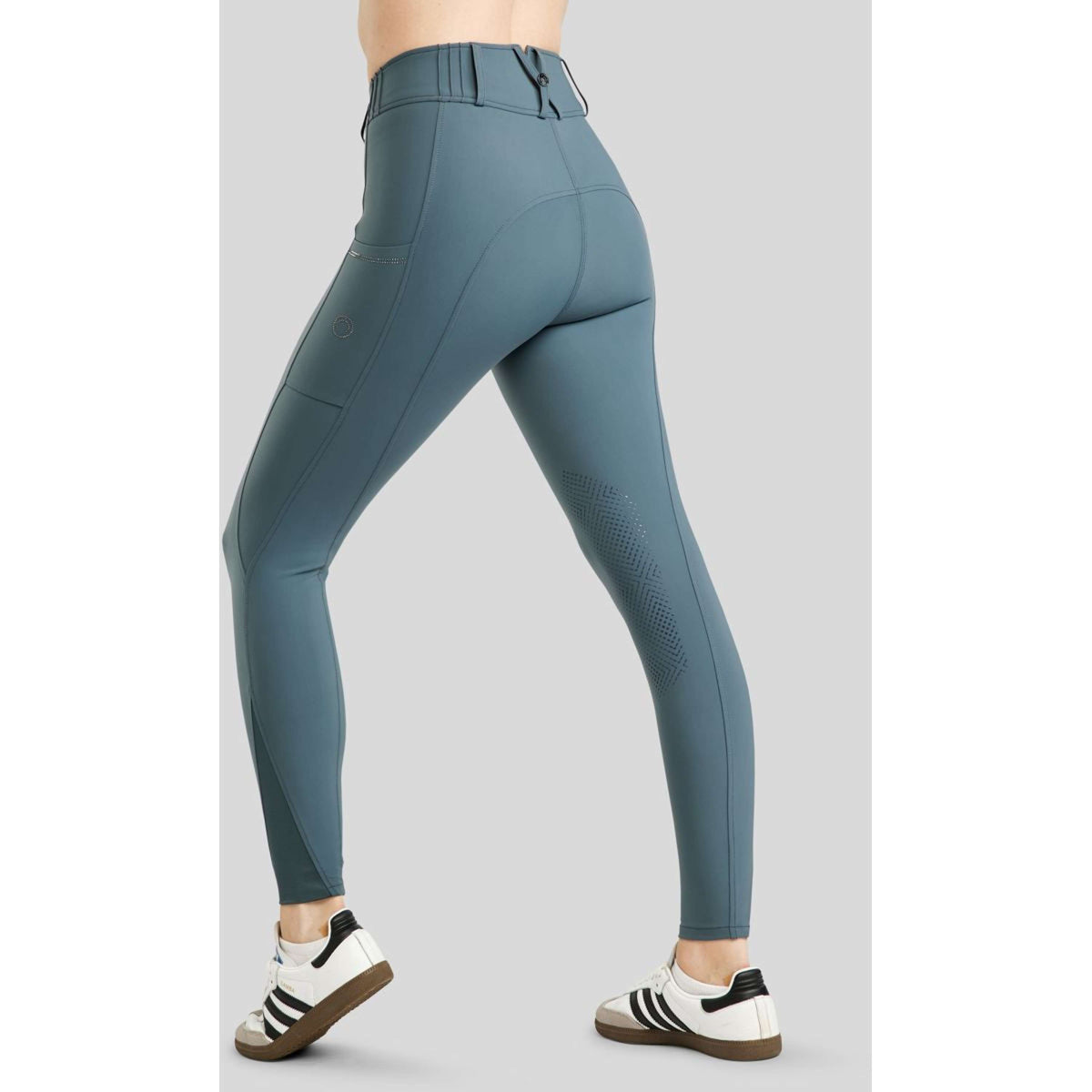 Montar Reithose MoZuna Gun Metal Crystals Kniegriff Dark Slate