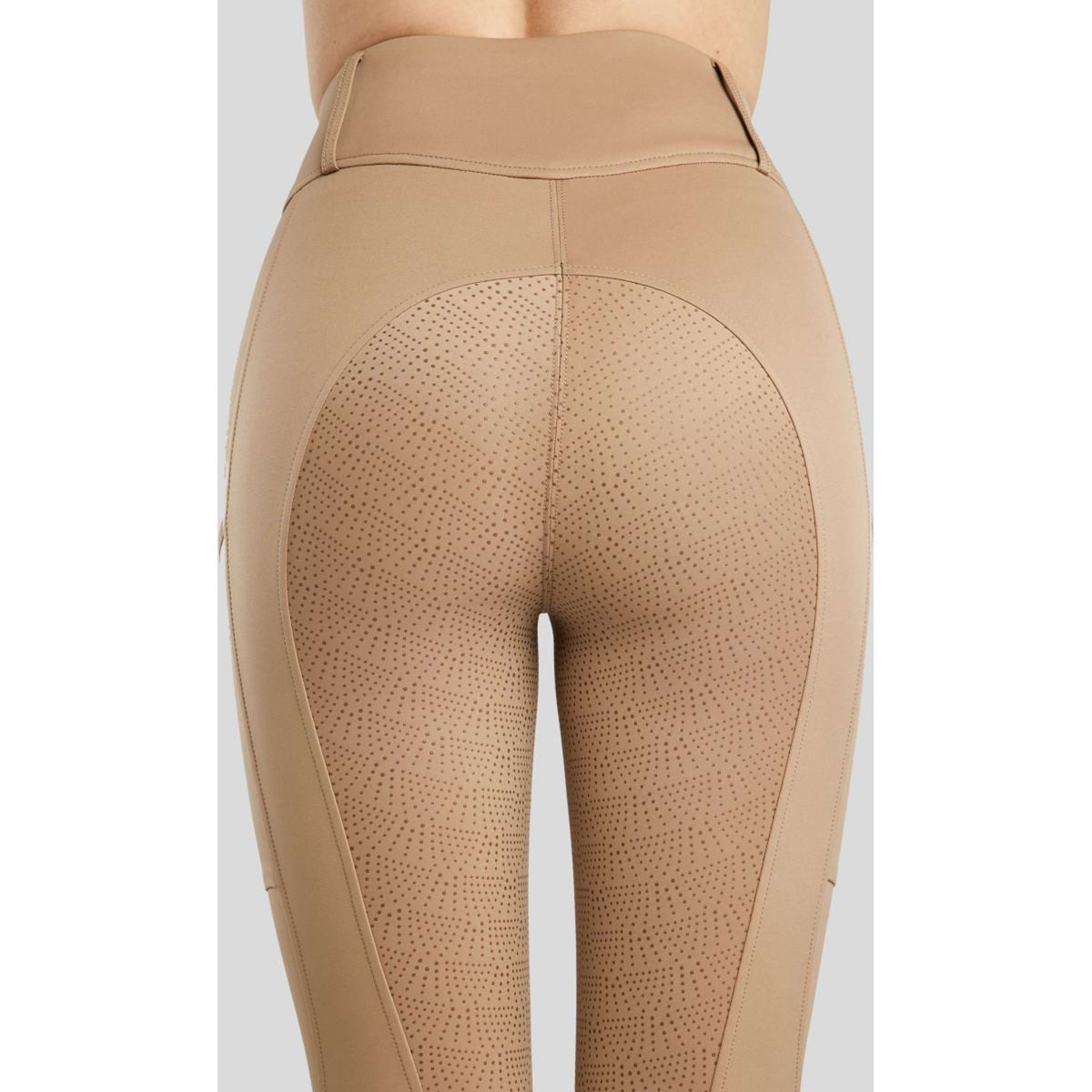 Montar Reitleggings MoElaine Lasercut Logo Full Grip Latte