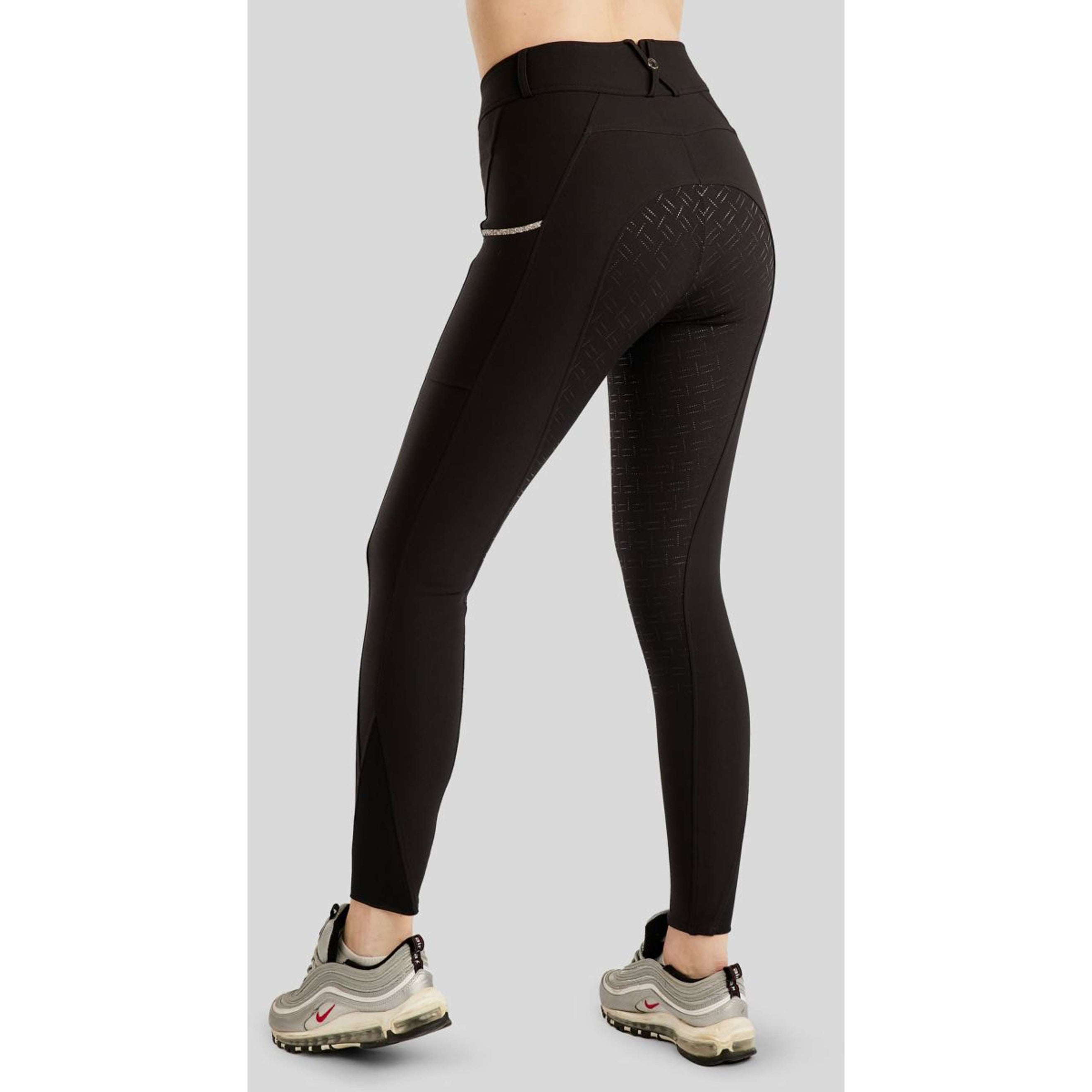 Montar Reithose MoLila Champagne Crystals Full Grip Schwarz