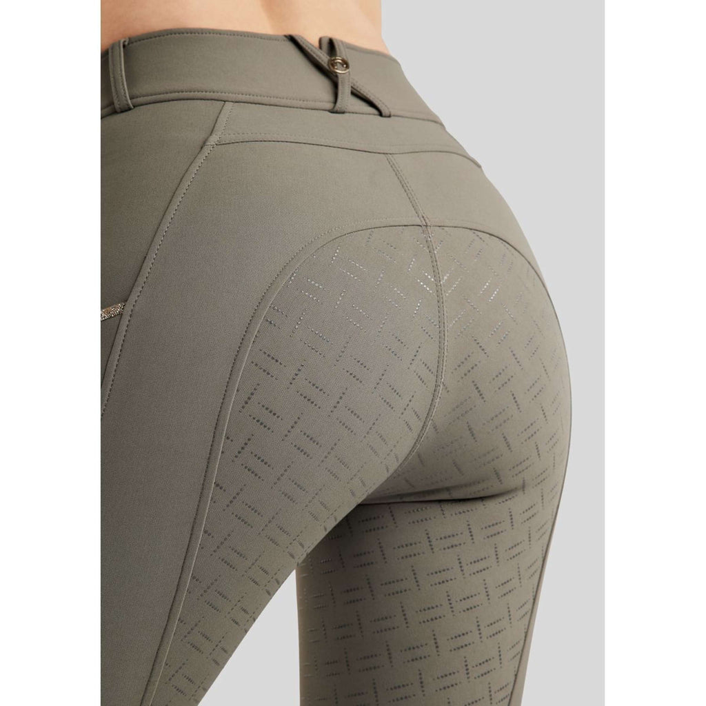 Montar Reithose MoLila Champagne Crystals Full Grip Grau