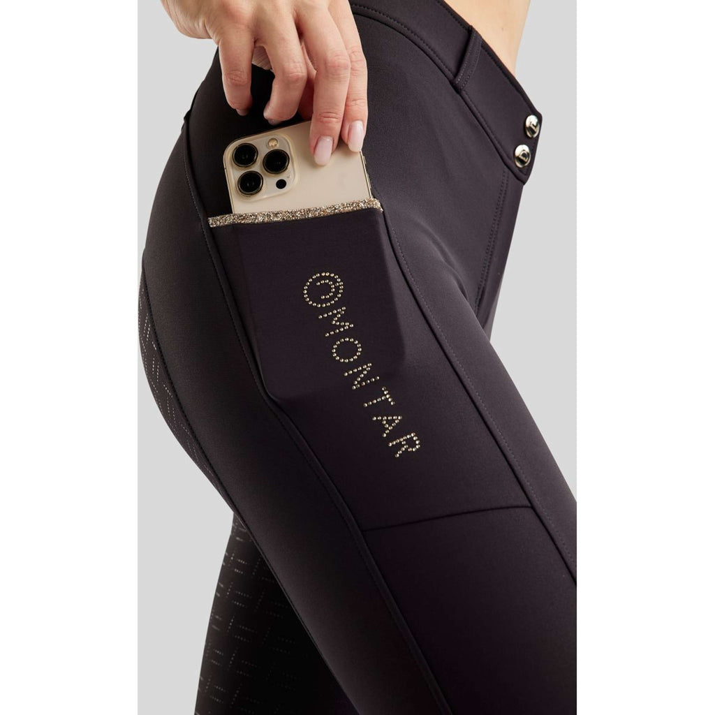 Montar Reithose MoLila Champagne Crystals Full Grip Navy