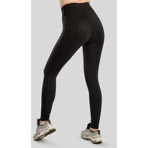 Montar Reitleggings MoPearl Pintuck Full Grip Schwarz