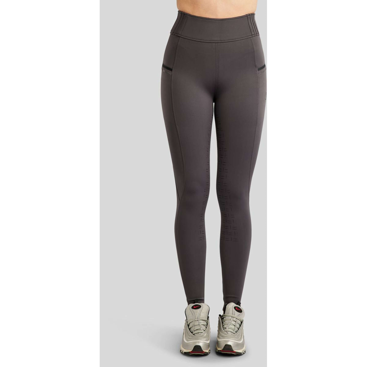 Montar Reitleggings MoPearl Pintuck Full Grip Slate Grey