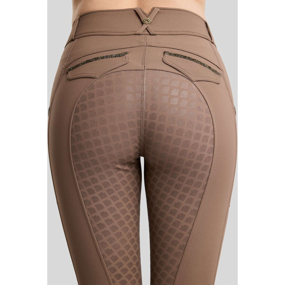 Montar Reithose MoVeronica Golden Quartz Full Grip Nougat Brown
