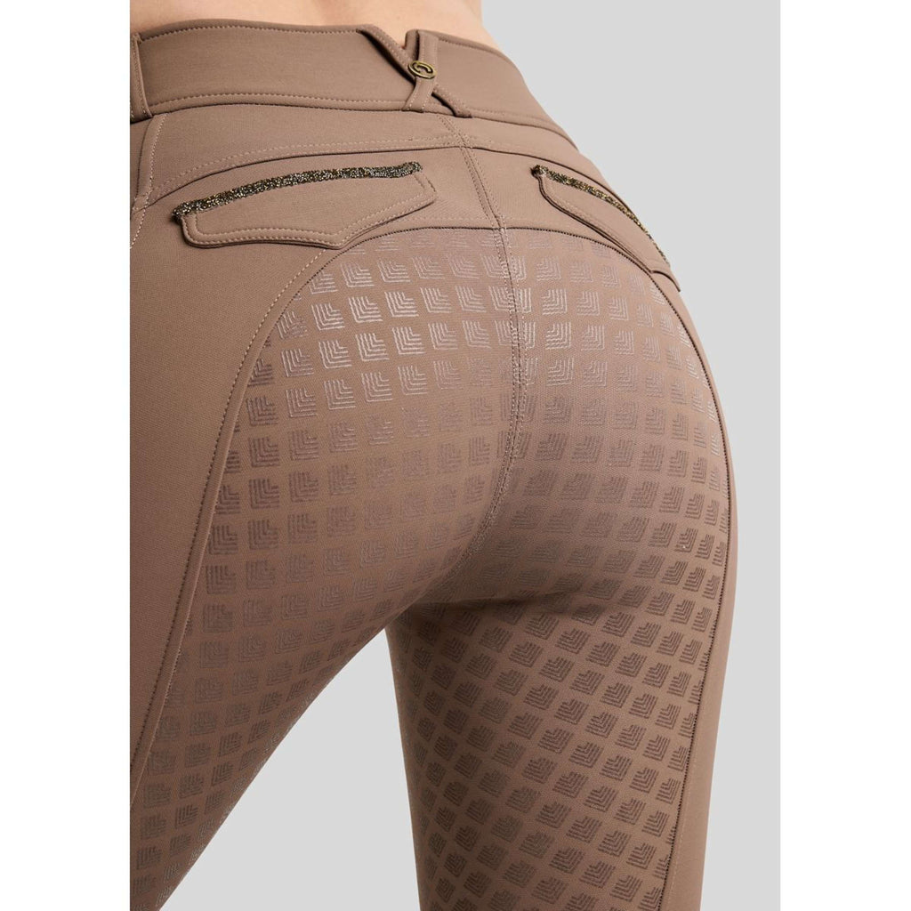 Montar Reithose MoVeronica Golden Quartz Full Grip Nougat Brown