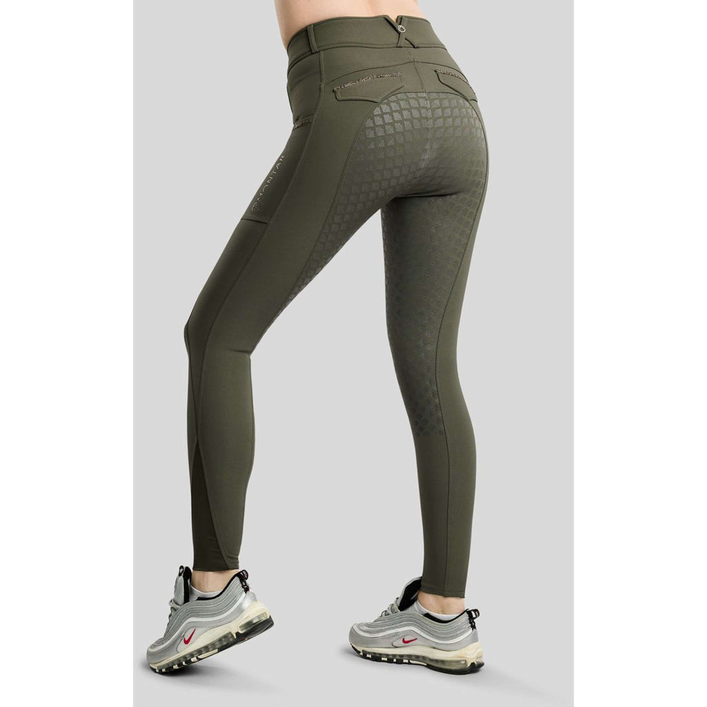 Montar Reithose MoVeronica Golden Quartz Full Grip Forest Green