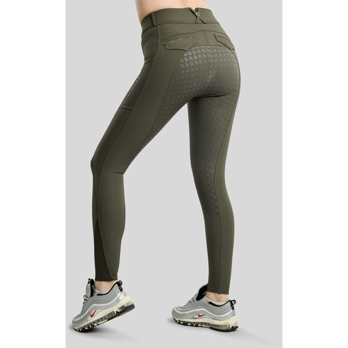 Montar Reithose MoVeronica Golden Quartz Full Grip Forest Green