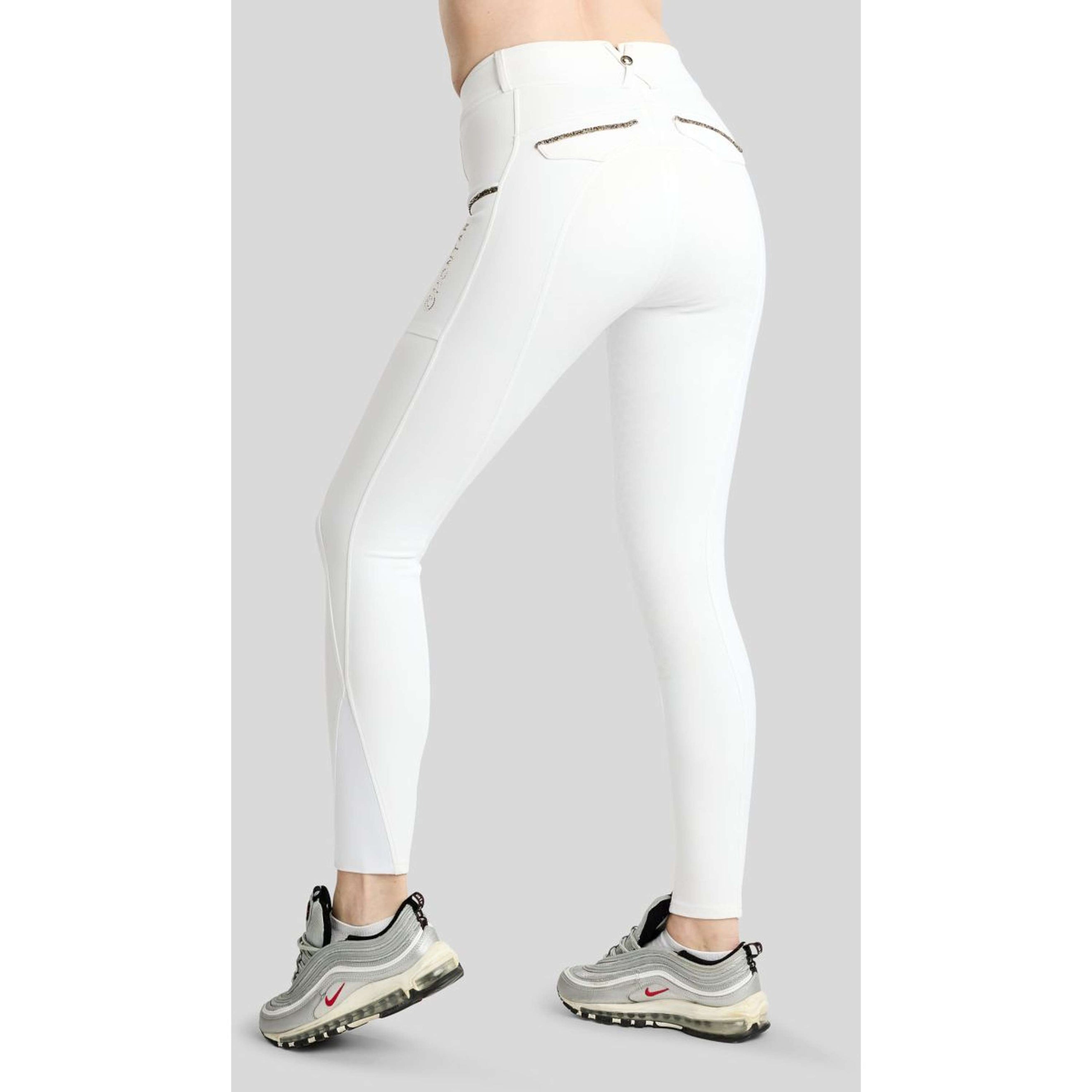 Montar Reithose MoVeronica Golden Quartz Full Grip Weiß