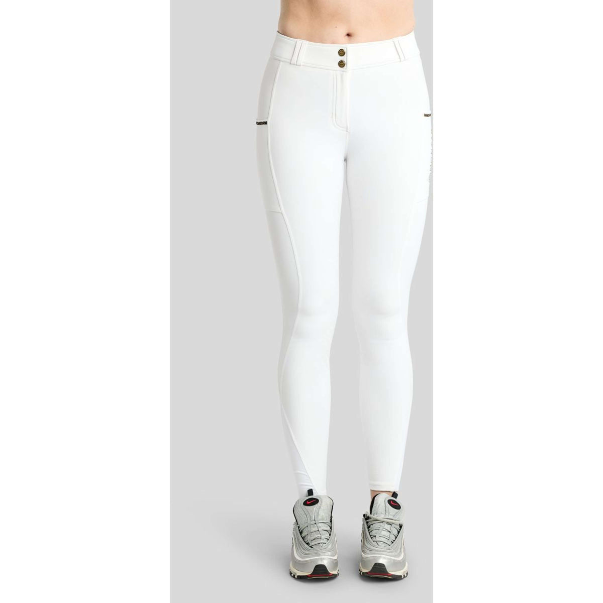 Montar Reithose MoVeronica Golden Quartz Full Grip Weiß