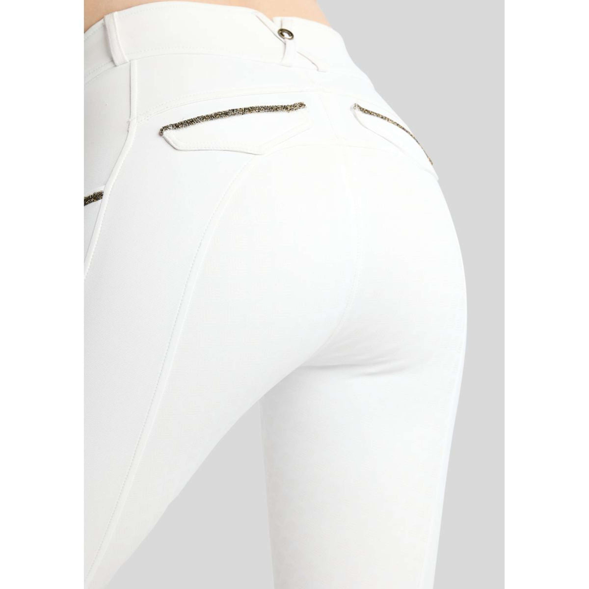 Montar Reithose MoVeronica Golden Quartz Full Grip Weiß