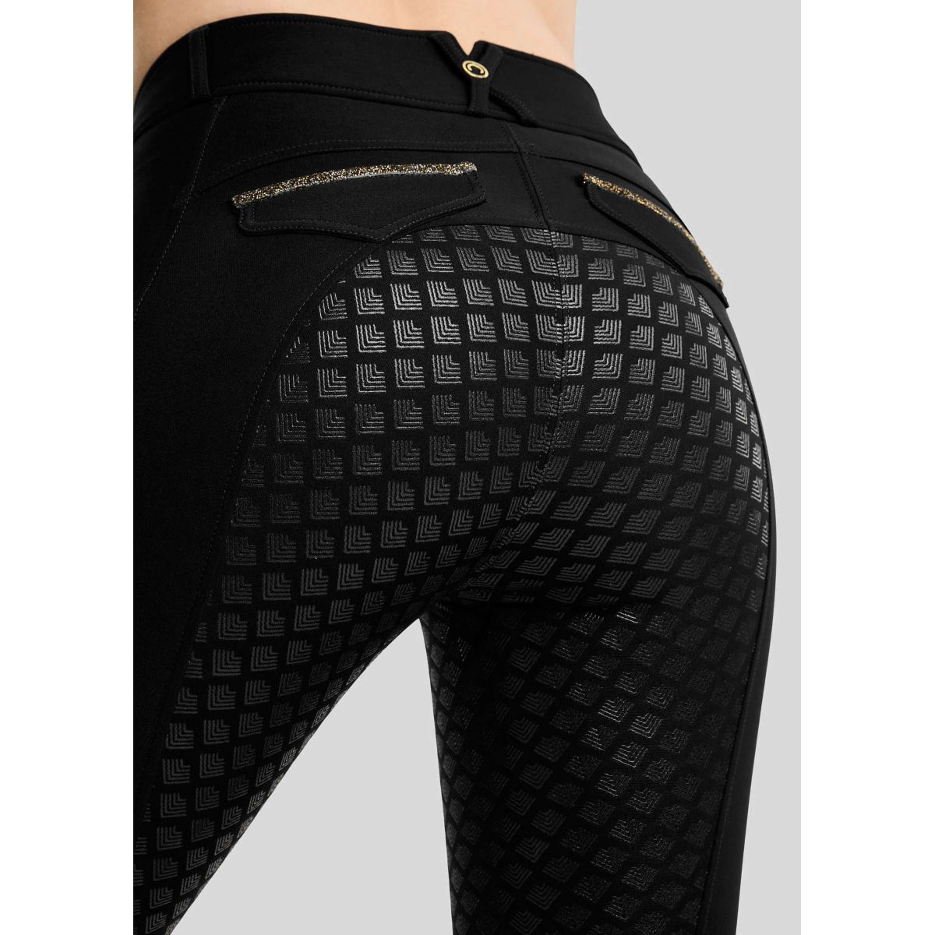 Montar Reithose MoVeronica Golden Quartz Full Grip Schwarz