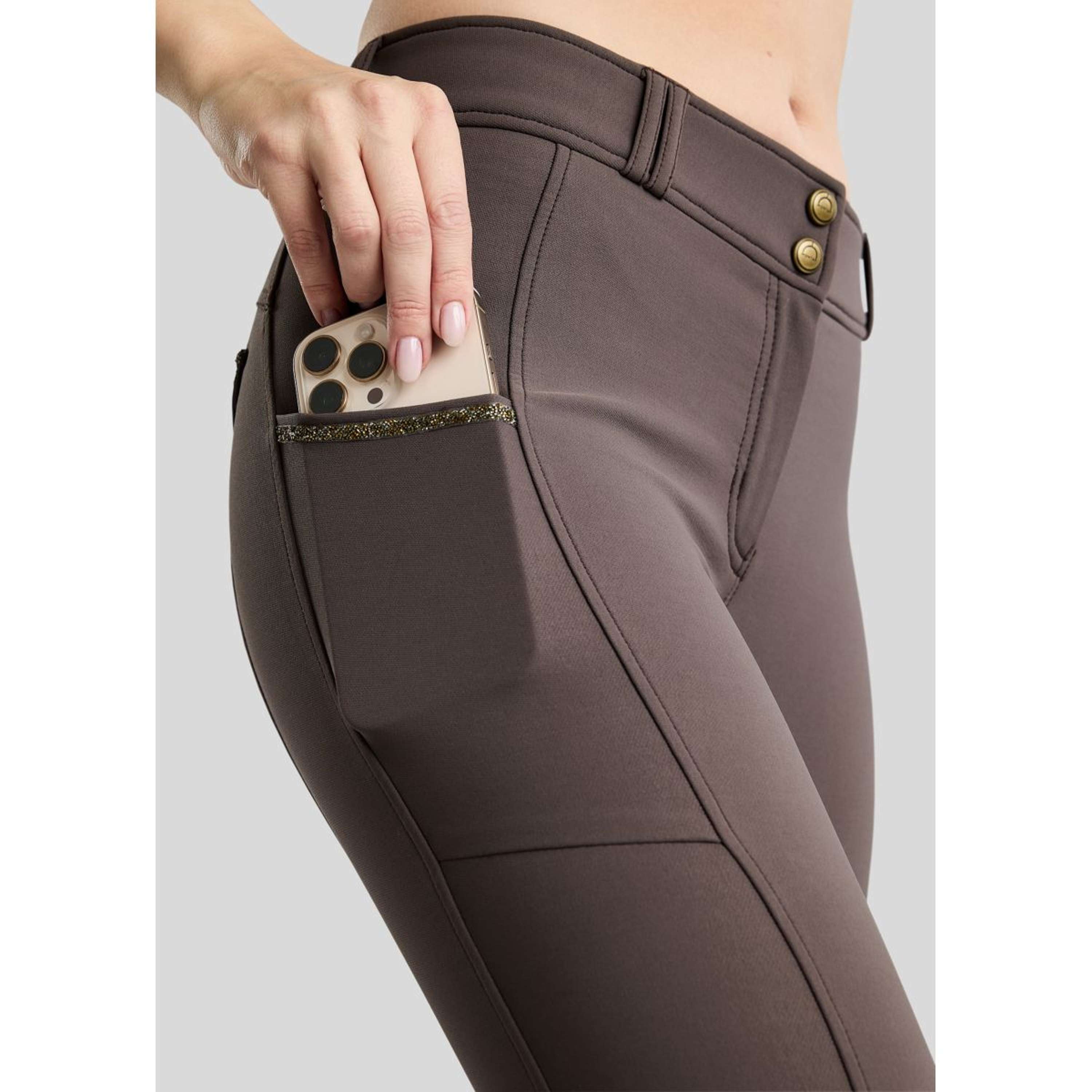 Montar Reithose MoVeronica Golden Quartz Full Grip Black Peony
