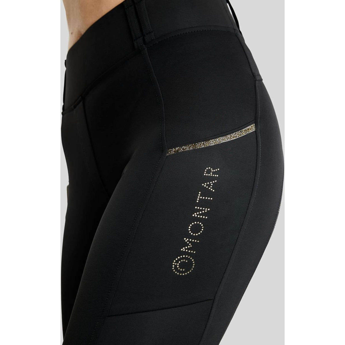 Montar Thermo-Reitleggings MoVeronica Golden Quartz Full Grip Schwarz